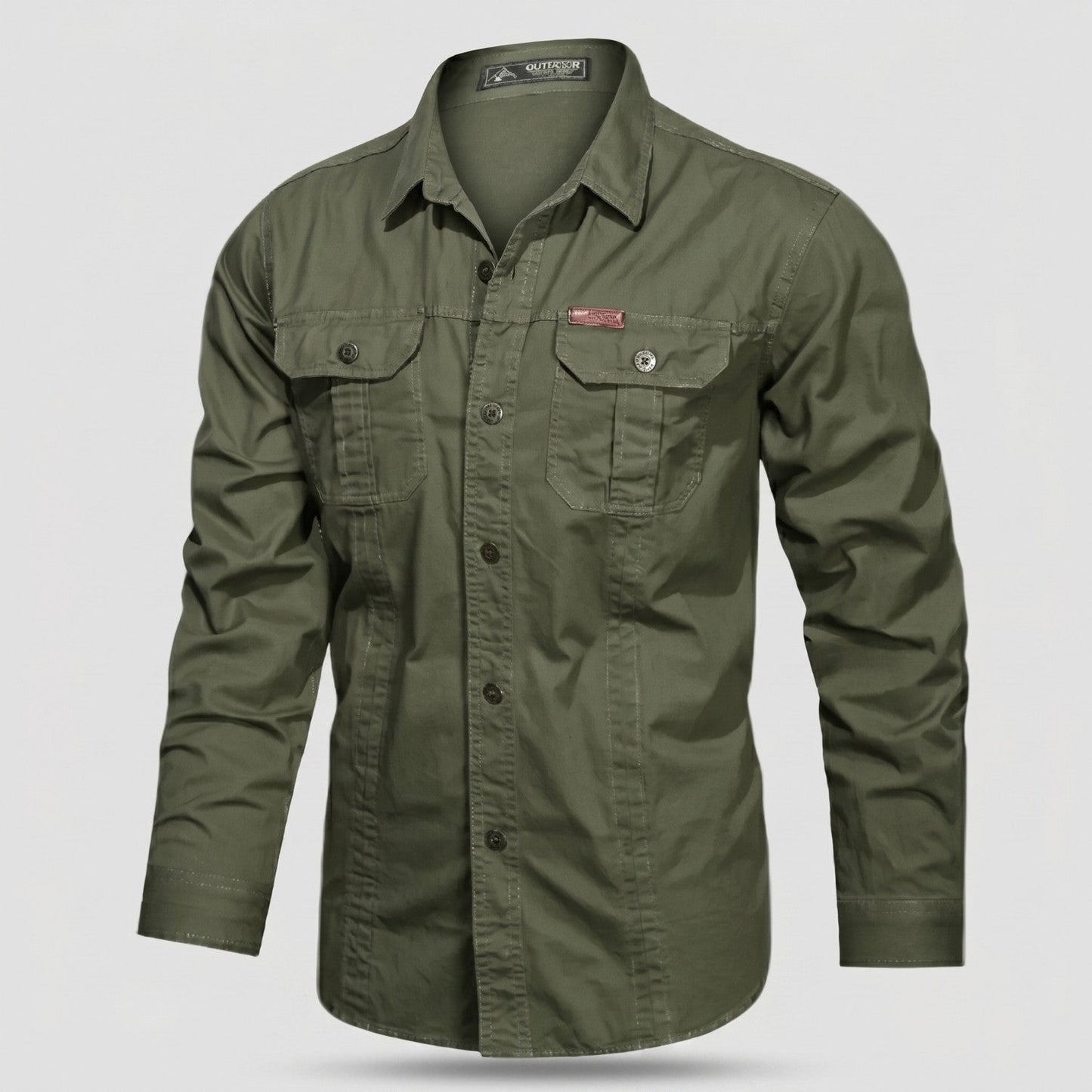 Men’s Lightweight Long-Sleeve Outdoor Shirt – Durable Cotton-Blend Top