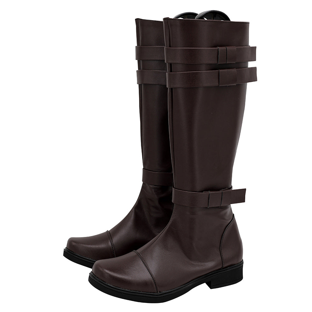Jedi Knight Brown Boots Halloween Cosplay Shoes Obi-Wan Kenobi Accessory