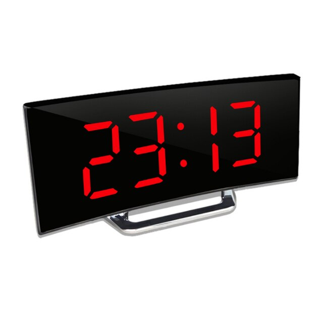 LED Mirror Alarm Clock with Auto Dimming, Snooze & Temperature Display