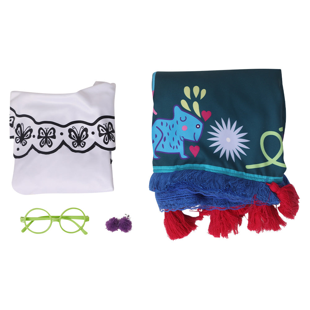 Encanto Mirabel Shirt Blue Skirt Set Halloween Costume