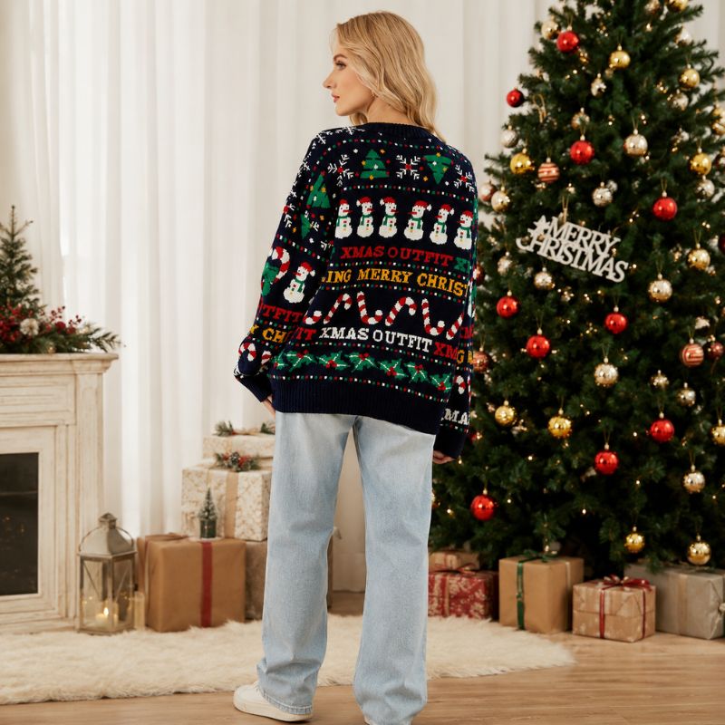 Christmas Jumper - Snowman Candy Cane