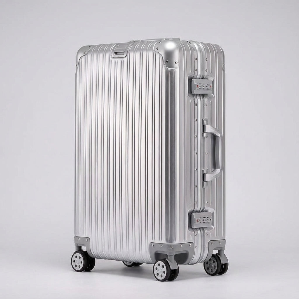Aluminium Magnesium Hard Shell Suitcase – TSA Lock, 360° Spinner Wheels