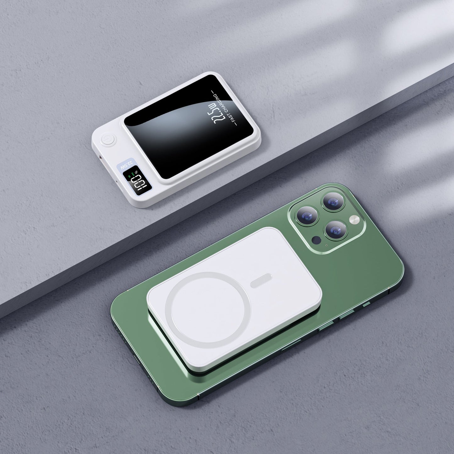 Magnetic Wireless Power Bank – Compact Portable Battery with LED Indicator