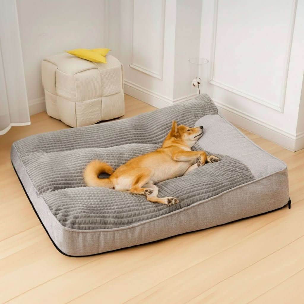 Supportive Dog Bed with Raised Bolsters – PawLoft Pet Bed