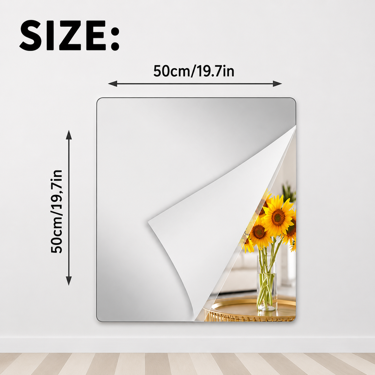 Self-Adhesive Flexible Mirror Film – Shatter-Resistant Cut-to-Size Reflective Sheet