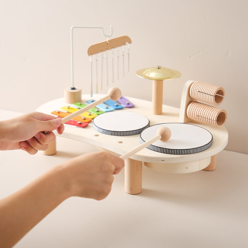 Wooden Musical Learning Table – Multi-Instrument Activity Toy for Toddlers
