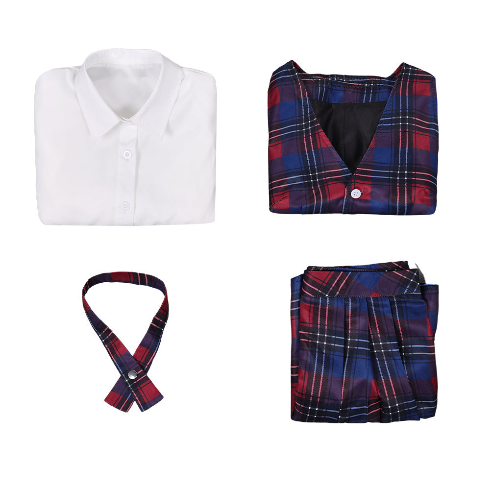 Coven Academy (2026) Briar Red Plaid School Uniform Set Halloween Costume