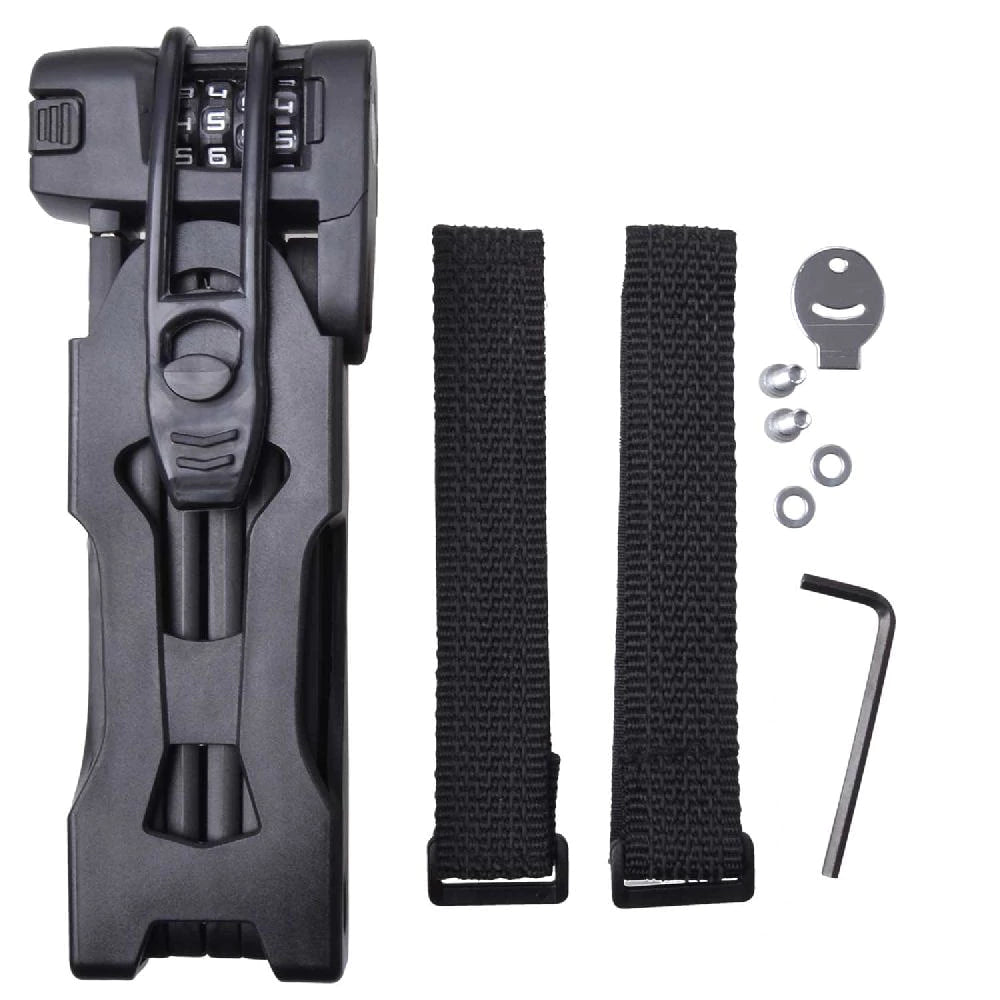 Heavy-Duty Folding Bike Lock – 4-Digit Combination & Frame Mount