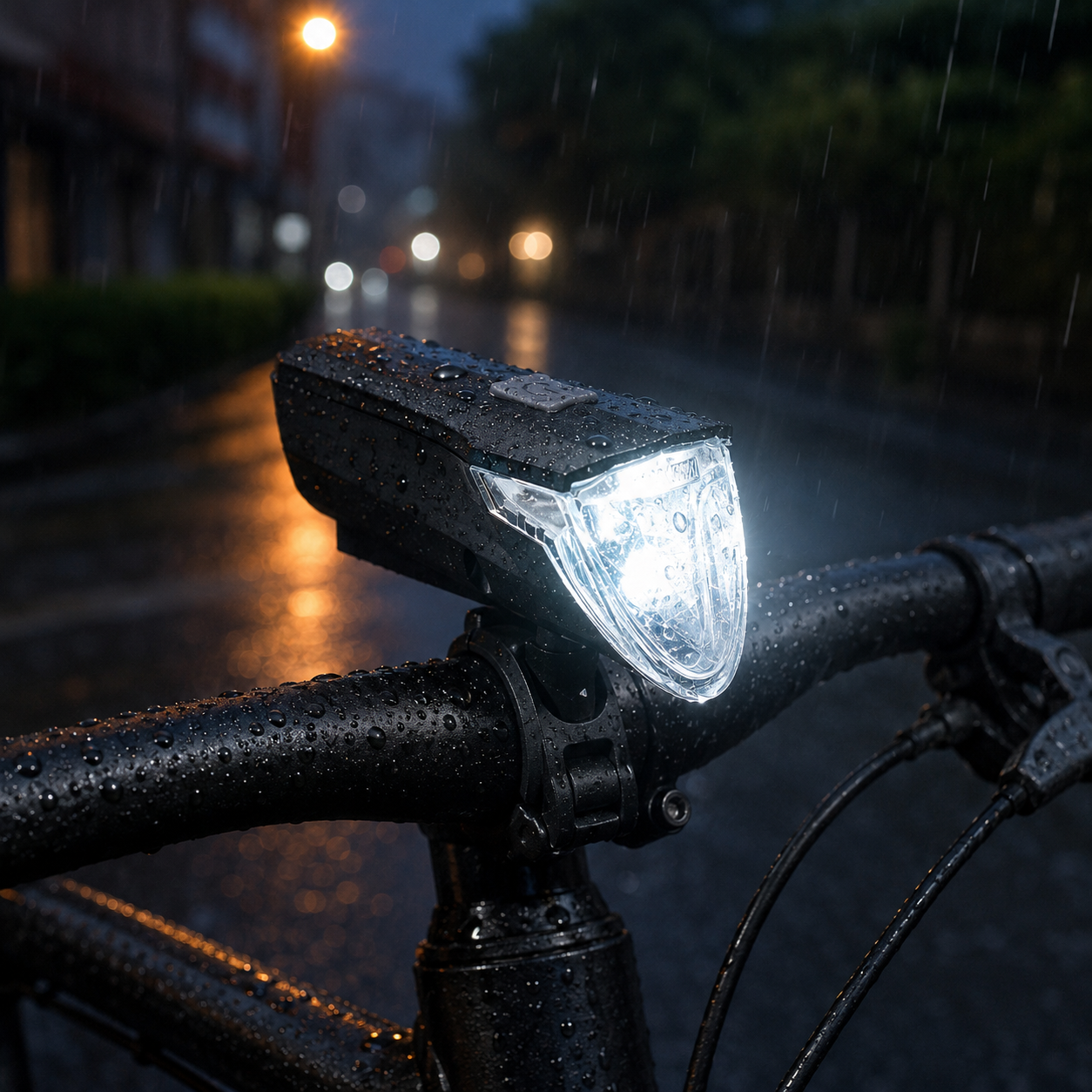 Rechargeable Bicycle Front Light – 60 Lux Automatic Bike Light