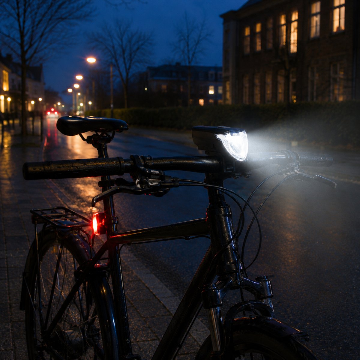 Rechargeable Bicycle Front Light – 60 Lux Automatic Bike Light