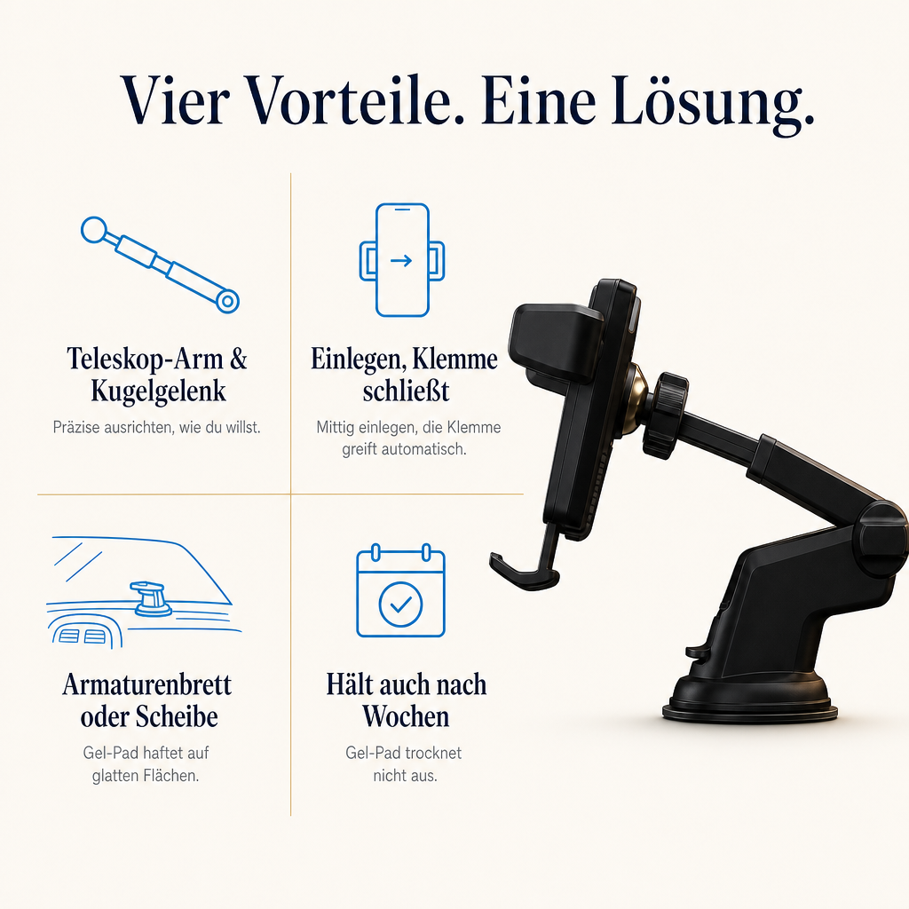 Car Phone Holder – 360° Adjustable Suction Mount
