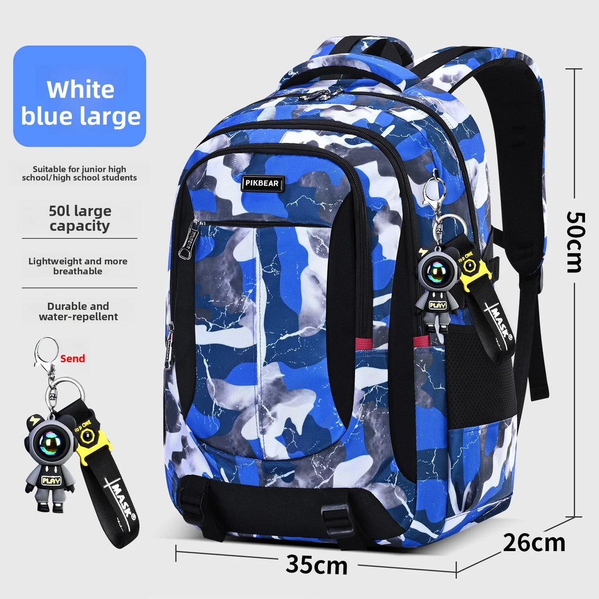School Backpack with Padded Laptop Compartment – Multi-Pocket Rucksack