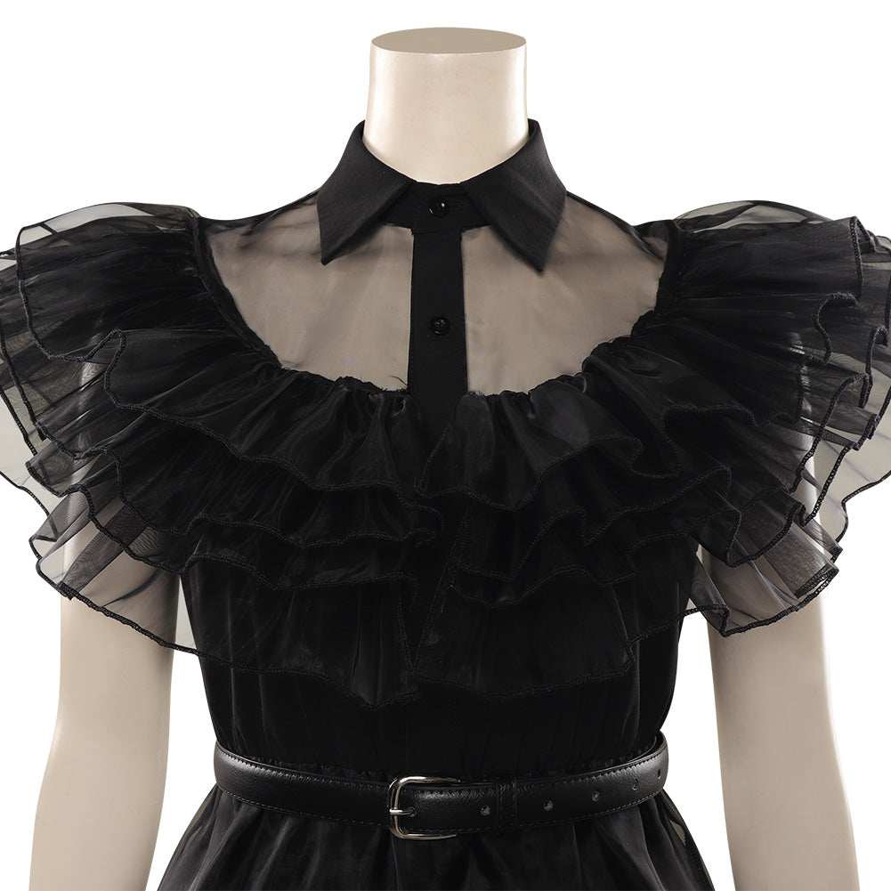 Women's Jenna Ortega Black Dress Halloween Costume