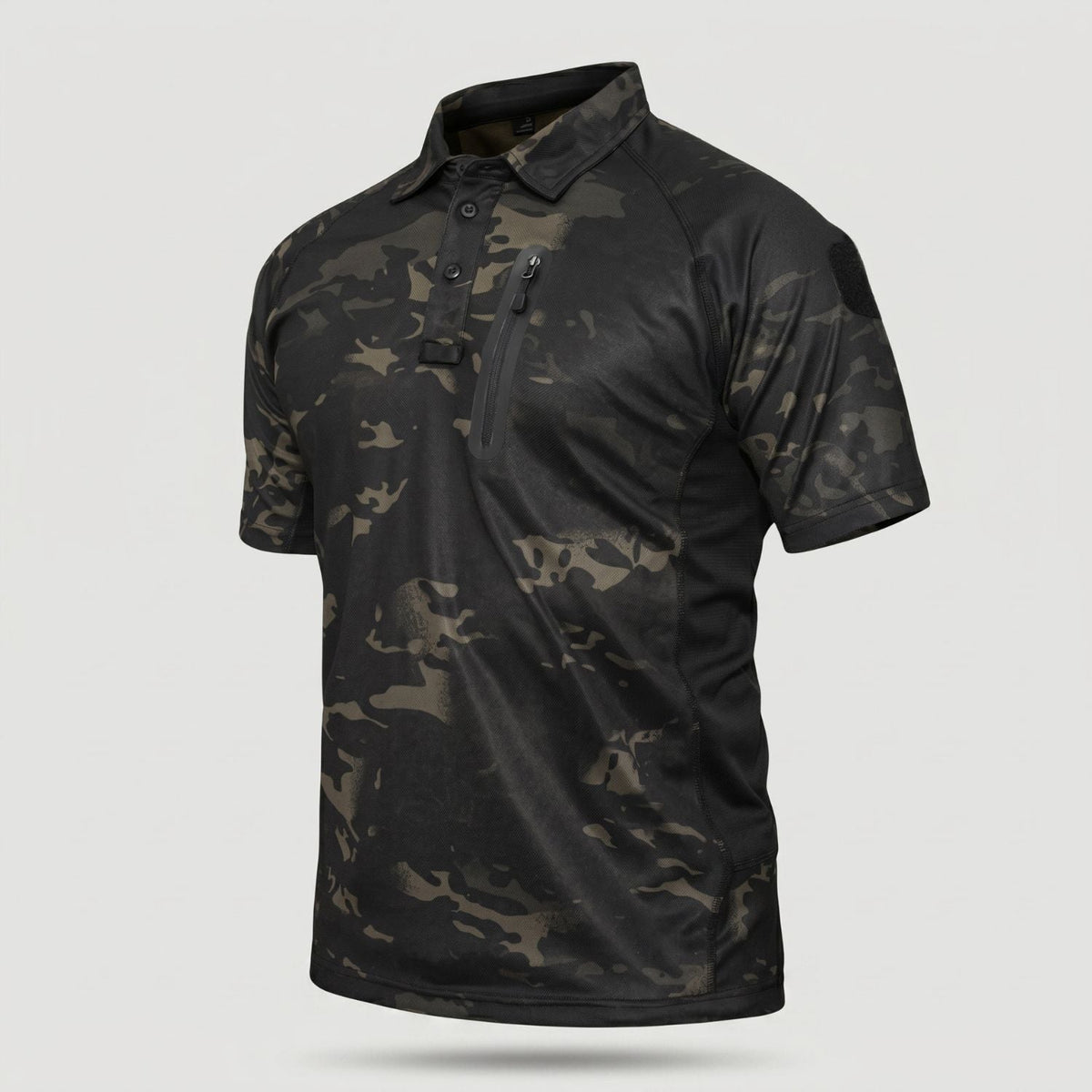 Men’s Quick-Dry Polo Shirt – Zip-Pocket Hiking & Outdoor Top