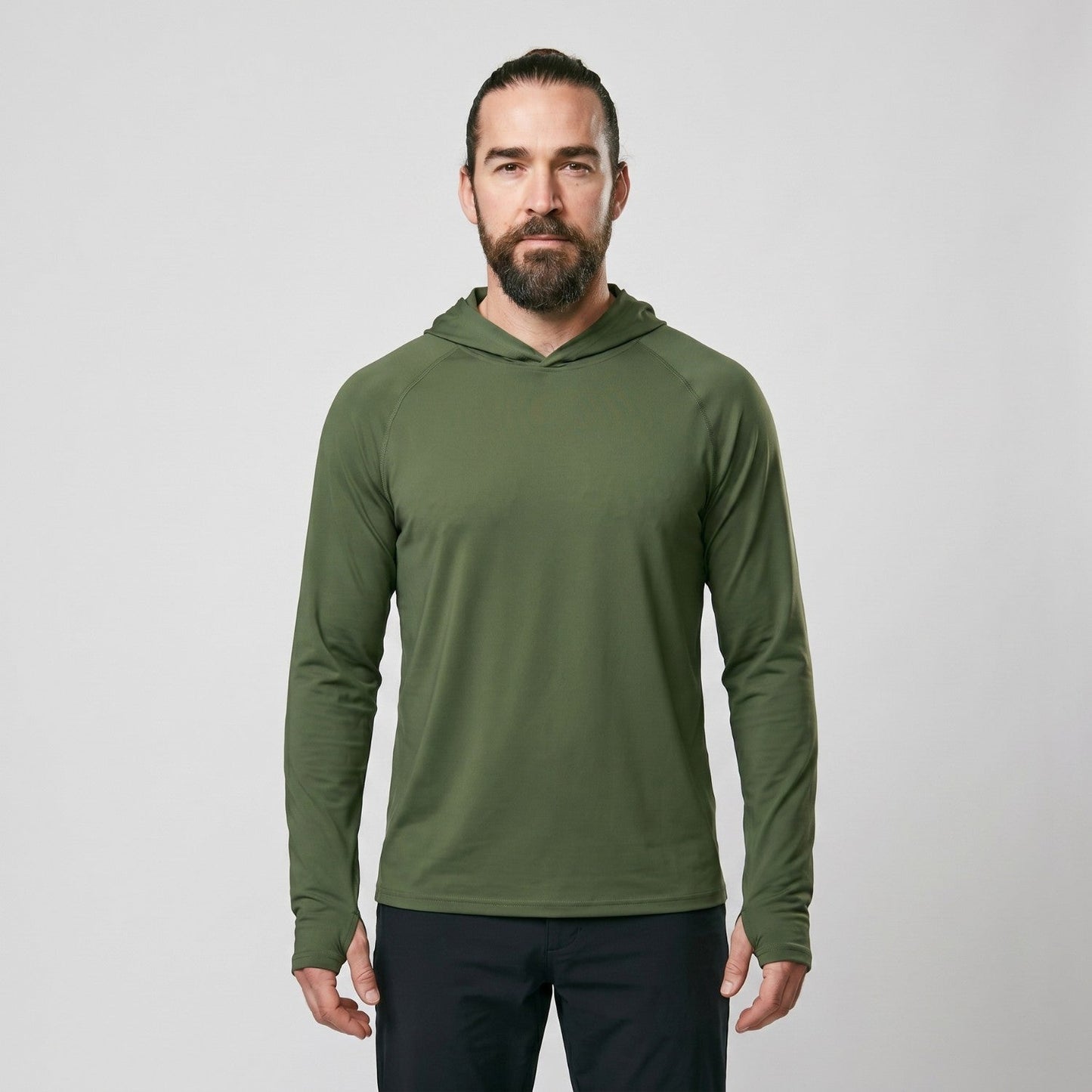 Men’s UPF 50+ Sun Hoodie – Quick-Dry Hiking & Fishing Top with Thumb Loops