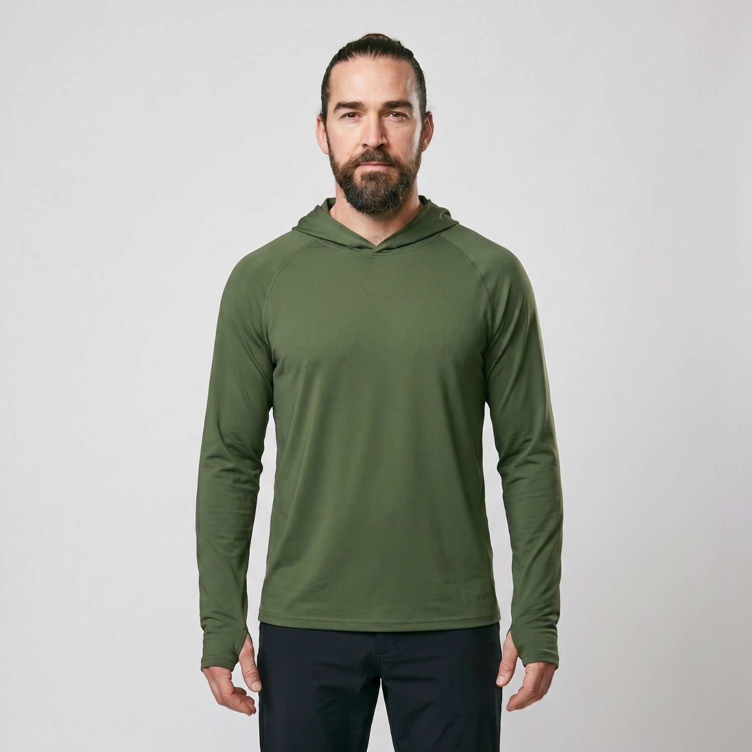 Men’s UPF 50+ Sun Hoodie – Quick-Dry Hiking & Fishing Top with Thumb Loops