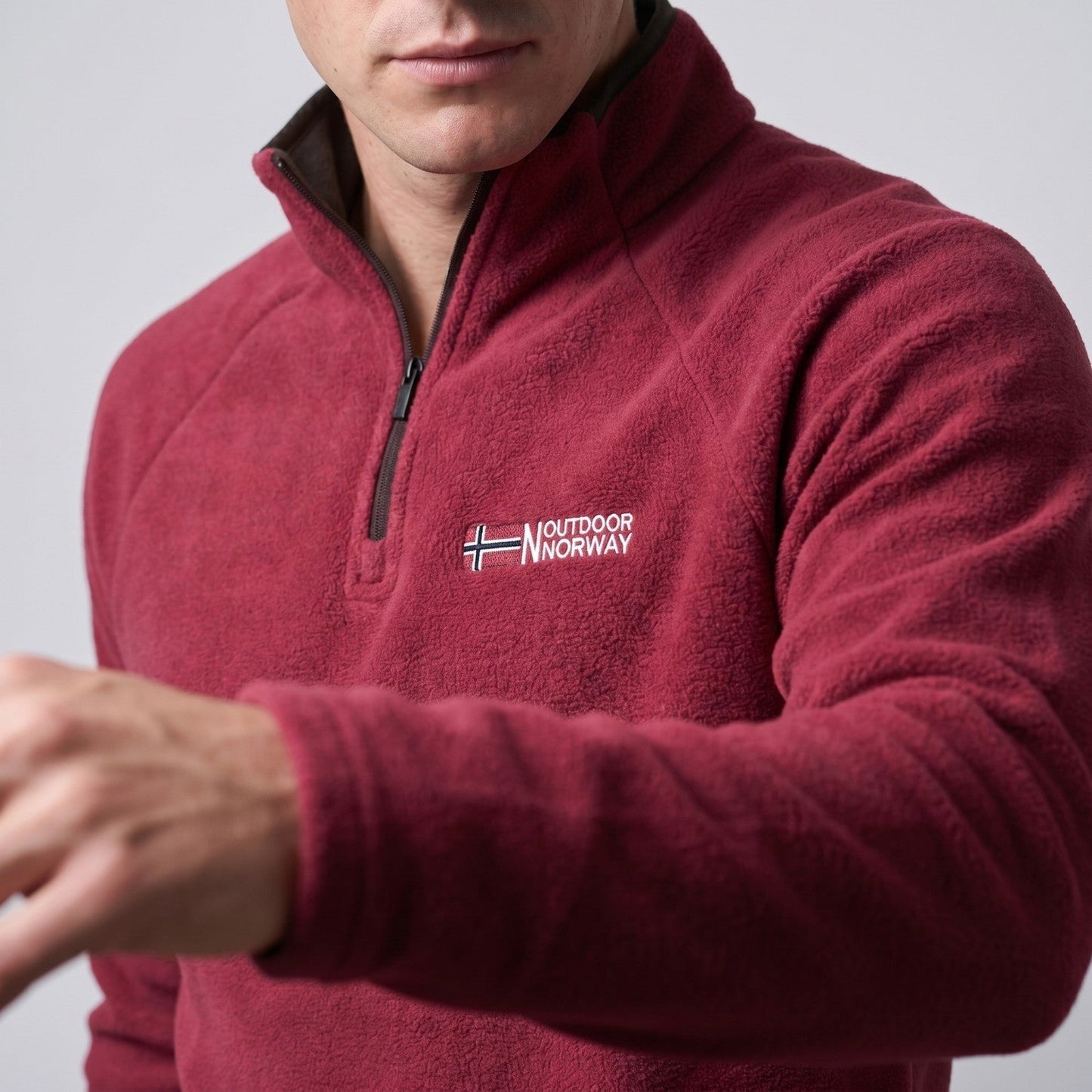 Men’s Quarter-Zip Fleece Pullover – Lightweight Hiking & Camping Mid-Layer