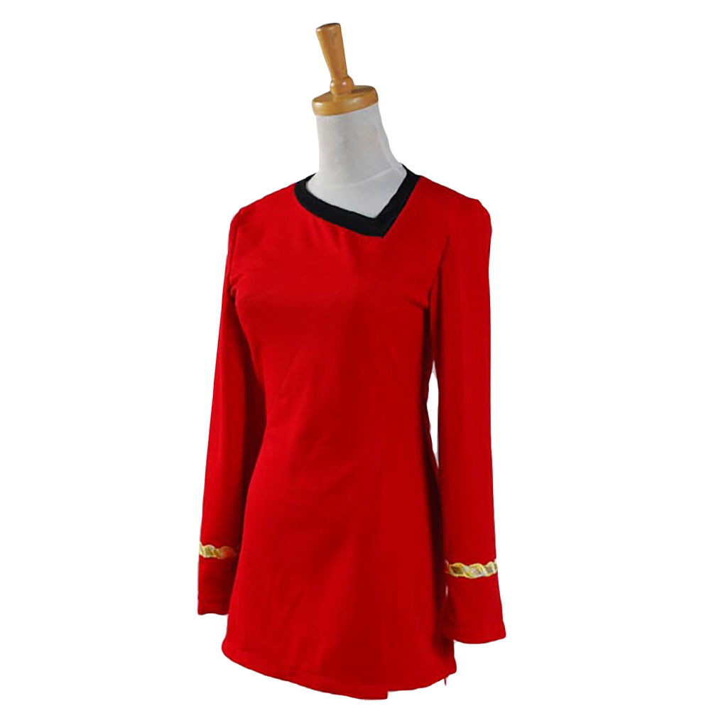 Star Trek TOS Women Duty Uniform Red Dress Halloween Costume