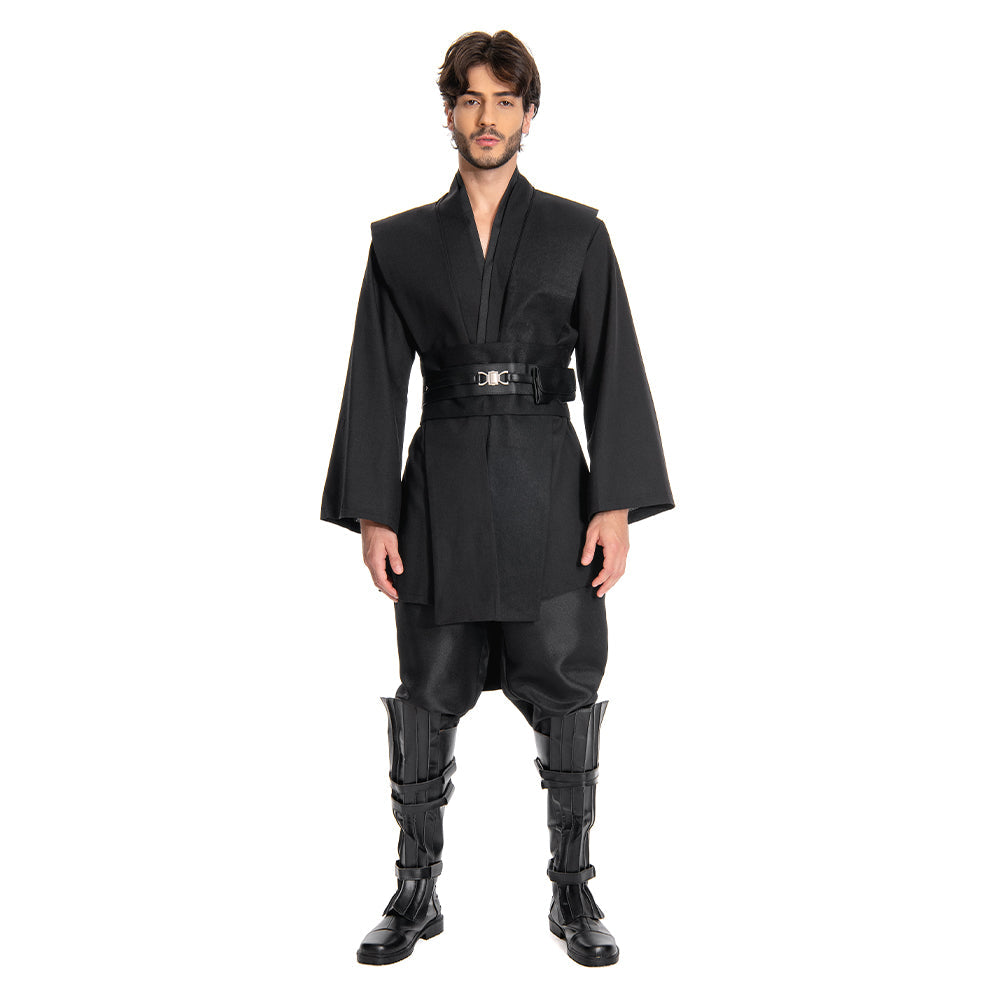 Anakin Skywalker Black Jedi With Robe Halloween Costume