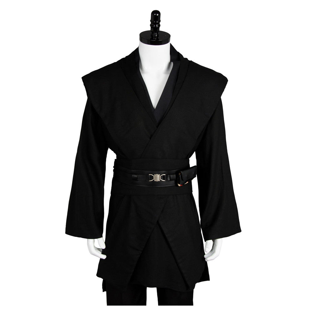Anakin Skywalker Black Jedi With Robe Halloween Costume