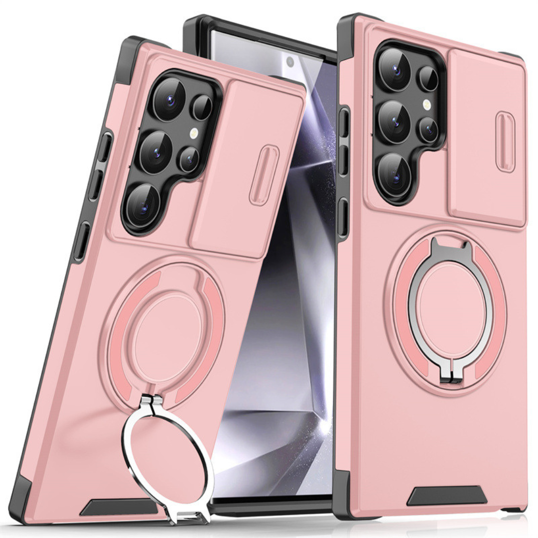 Magnetic Protective Phone Case – Camera Cover & Ring Stand