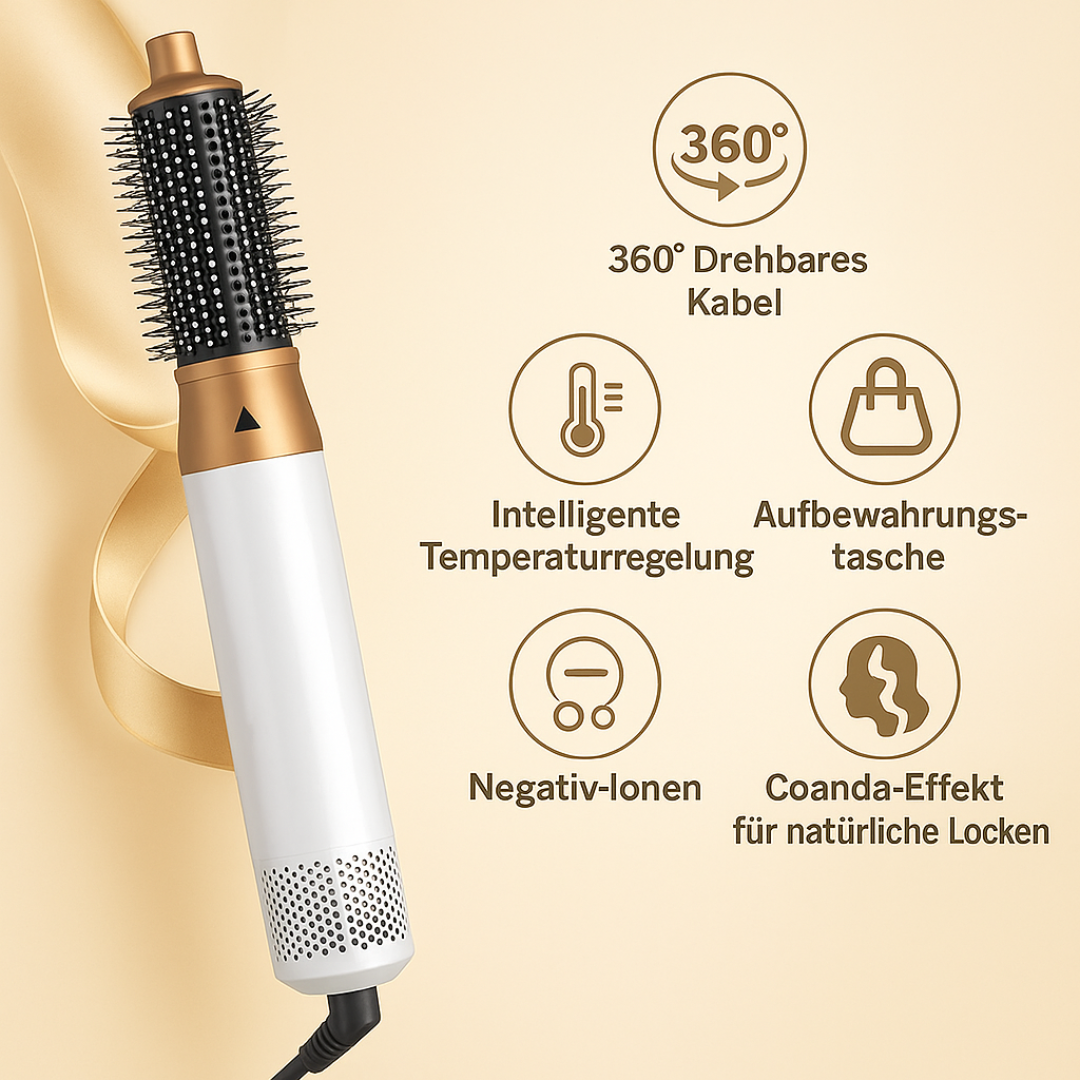 5-in-1 Hot Air Hair Styler – Dryer, Curler, Volumizer & Smoothing Set