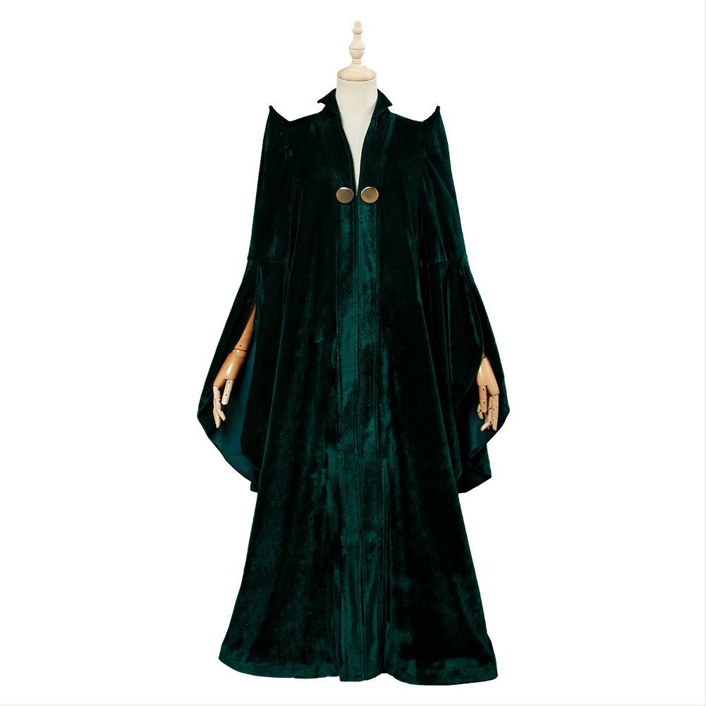 Minerva McGonagall Green Velvet Robe Halloween Costume
