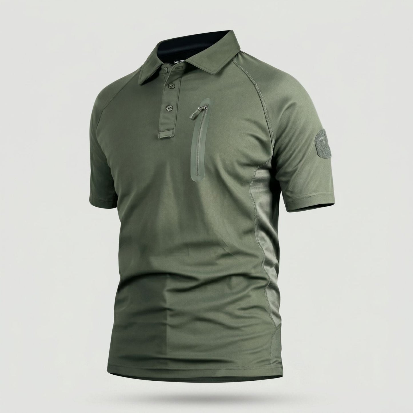 Men’s Quick-Dry Polo Shirt – Zip-Pocket Hiking & Outdoor Top