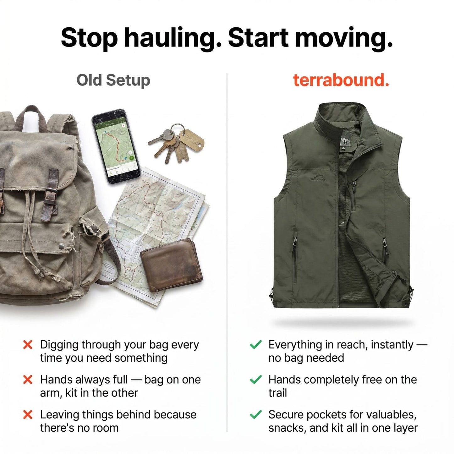 Lightweight Hiking Gilet – Breathable Multi-Pocket Outdoor Vest