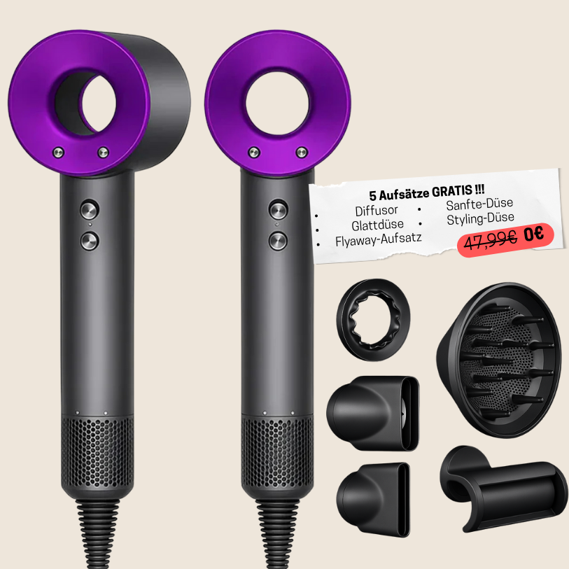 5-in-1 Hair Dryer & Styling Tool Set – Drying, Smoothing & Volumizing Attachments