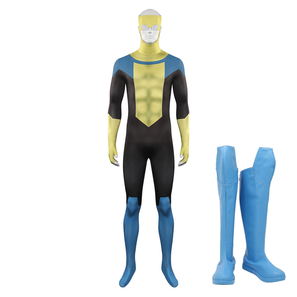 Invincible Season 2 (2023) Invincible Mark Grayson Black Jumpsuit Halloween Costume