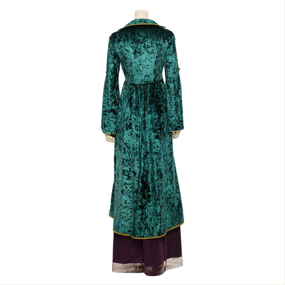 Hocus Pocus Winifred Sanderson Green Purple Dress Halloween Costume