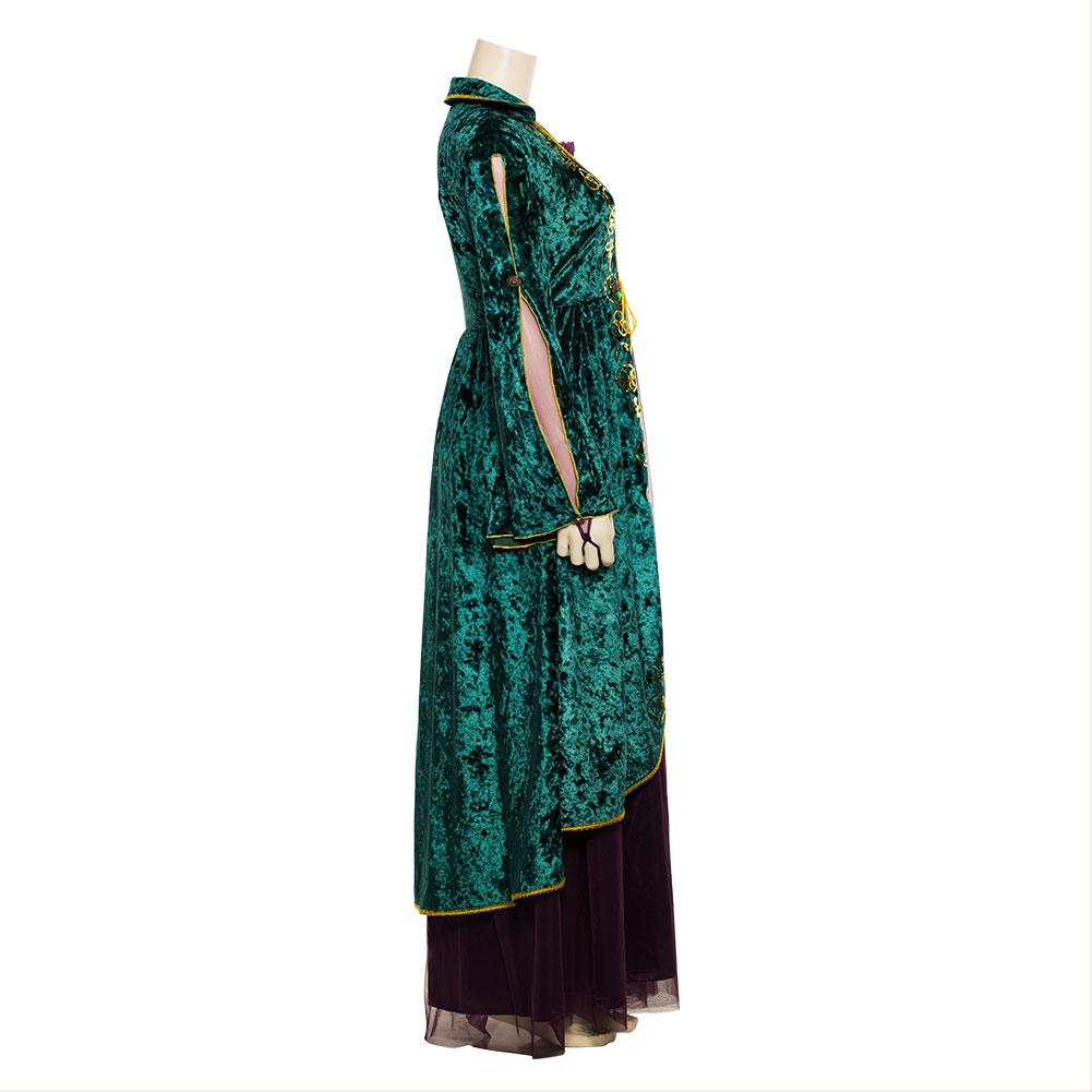 Hocus Pocus Winifred Sanderson Green Purple Dress Halloween Costume