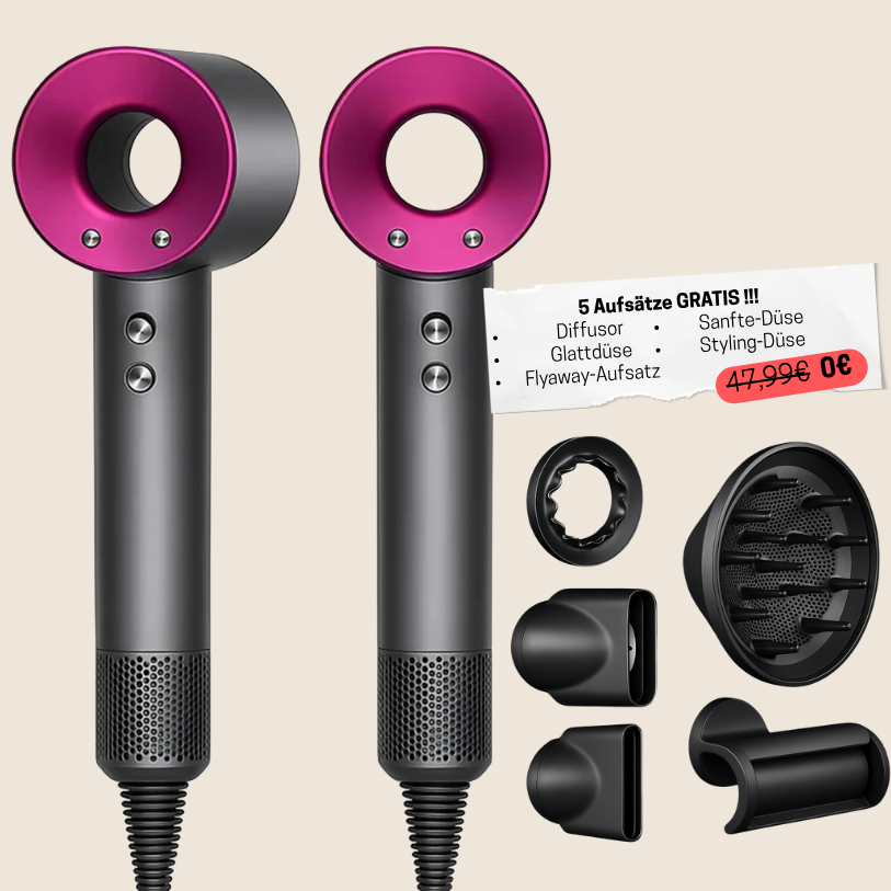 5-in-1 Hair Dryer & Styling Tool Set – Drying, Smoothing & Volumizing Attachments
