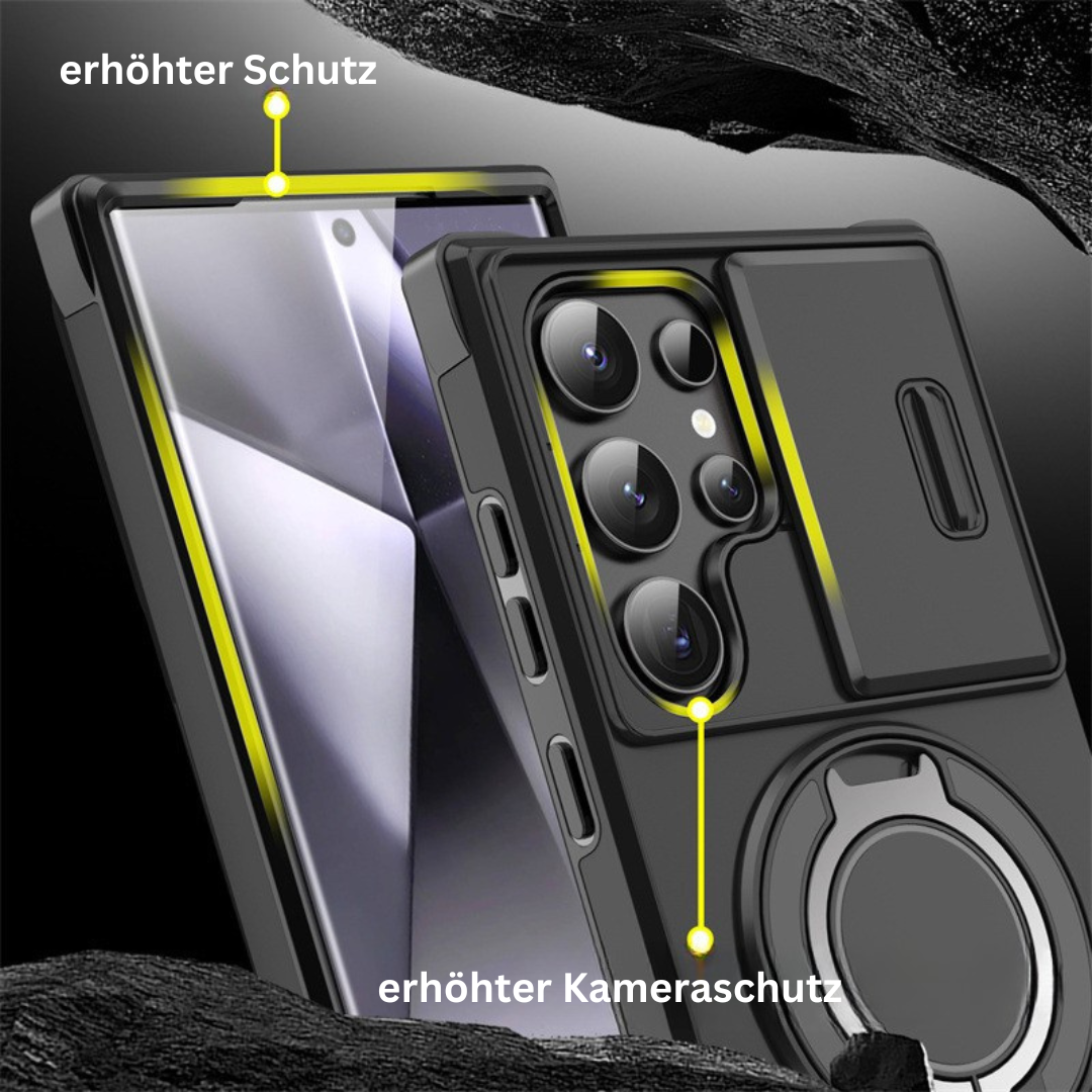 Magnetic Protective Phone Case – Camera Cover & Ring Stand