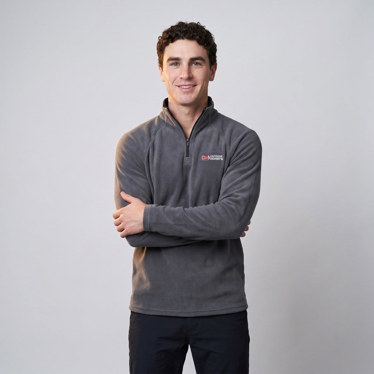 Men’s Quarter-Zip Fleece Pullover – Lightweight Hiking & Camping Mid-Layer