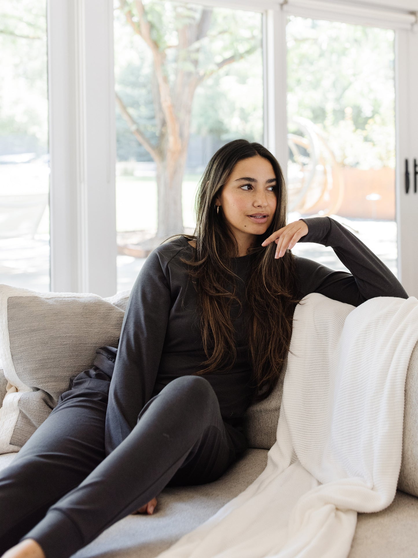 Women's Brushed Bamboo Pullover Crew - Last Chance