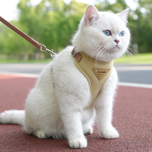 Soft Breathable Cat Harness & Leash Set