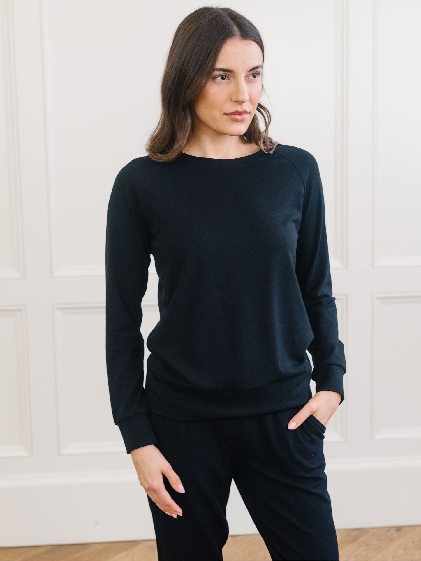 Women's Brushed Bamboo Pullover Crew - Last Chance