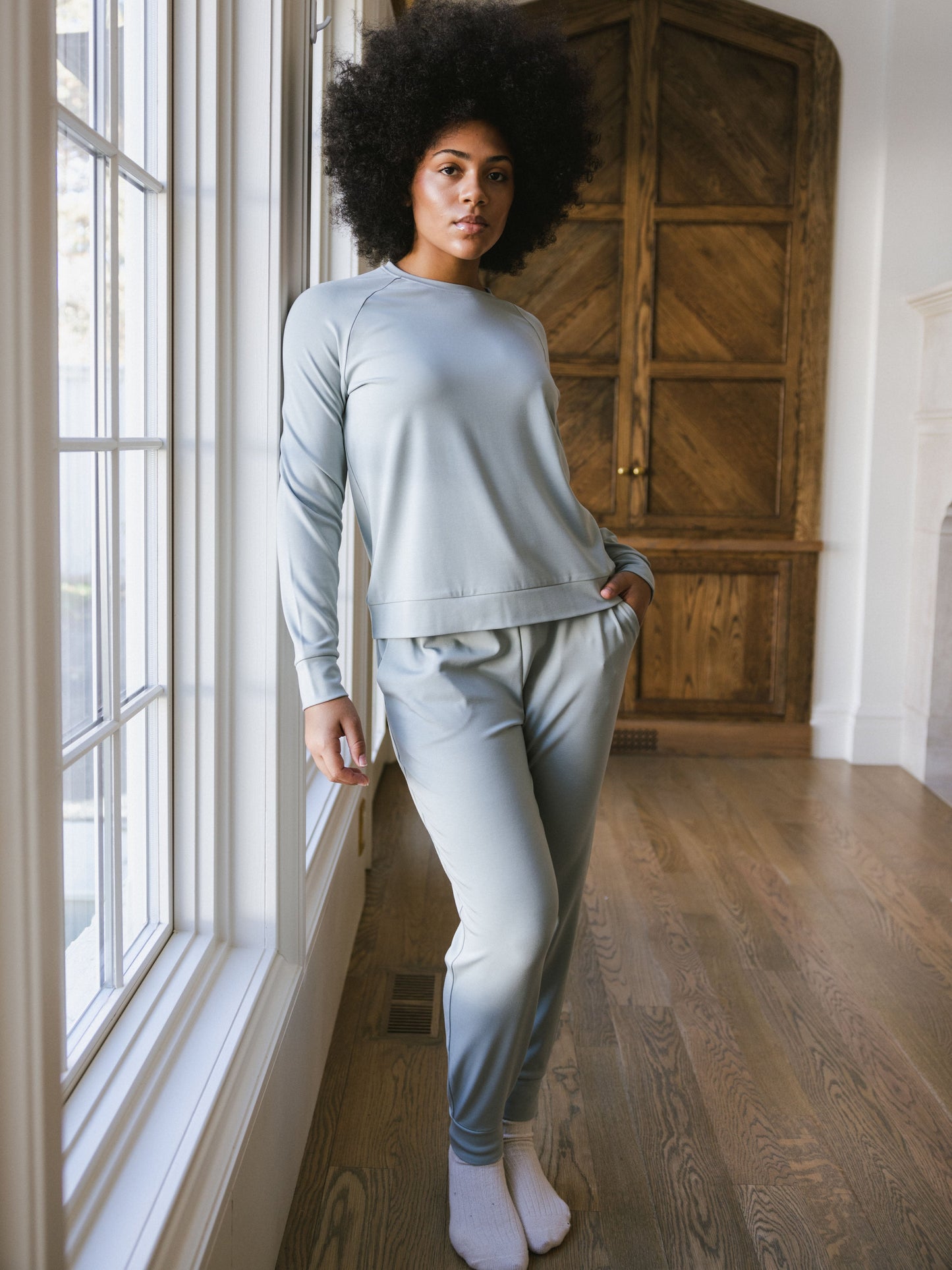 Women's Brushed Bamboo Pullover Crew - Last Chance