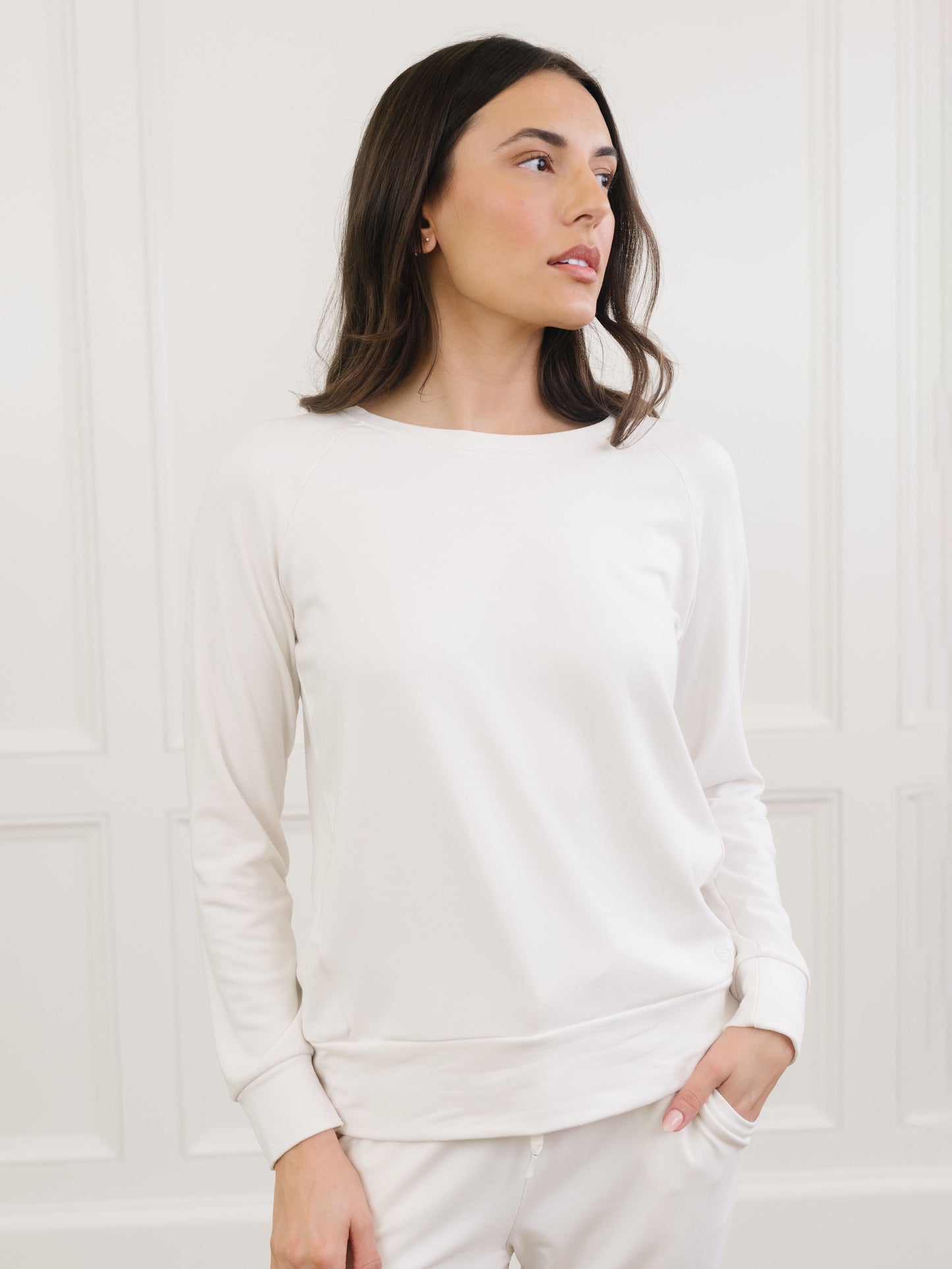 Women's Brushed Bamboo Pullover Crew - Last Chance