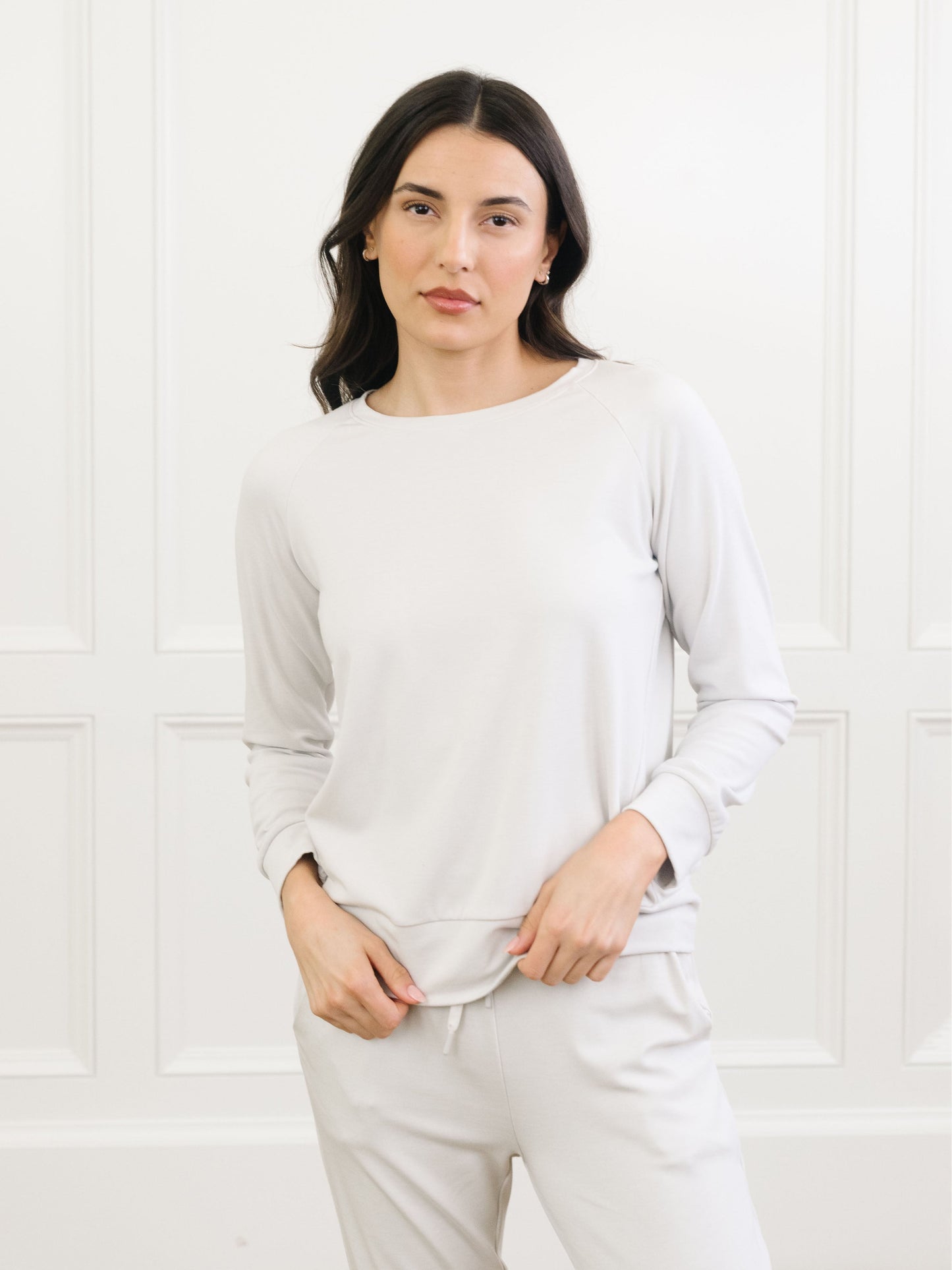 Women's Brushed Bamboo Pullover Crew - Last Chance