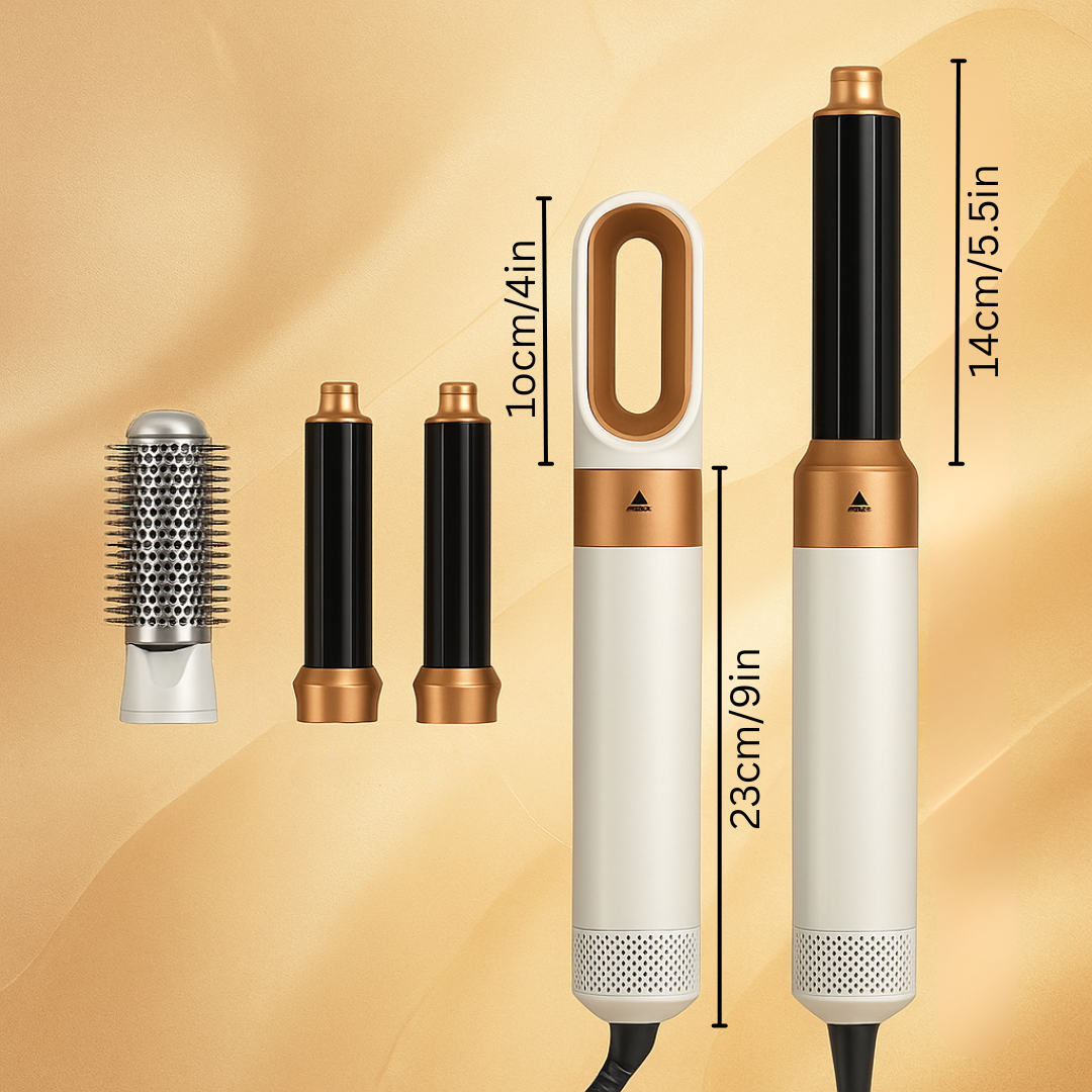 5-in-1 Hot Air Hair Styler – Dryer, Curler, Volumizer & Smoothing Set
