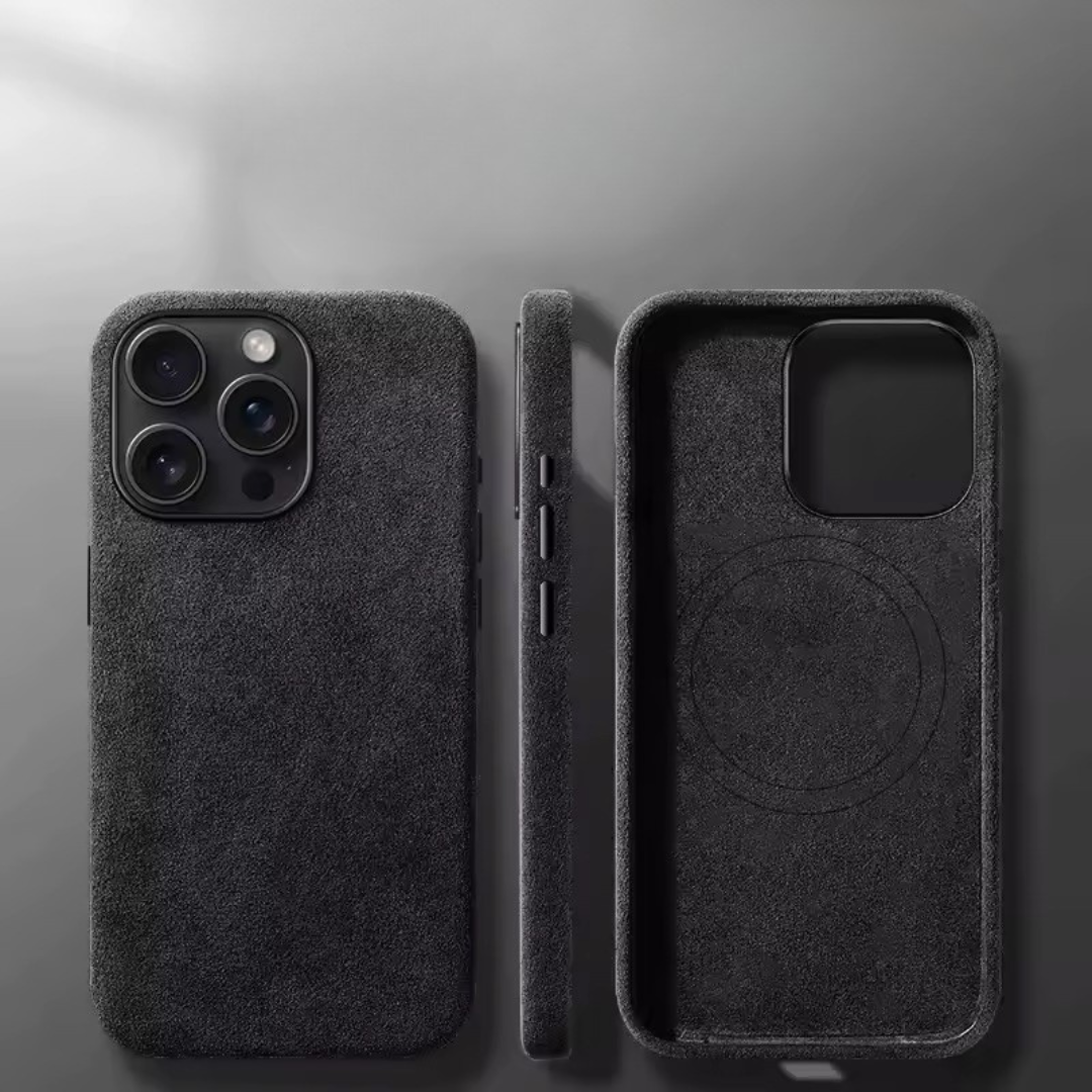 Slim Magnetic Phone Case – Soft Microfiber Leather-Effect Protective Cover