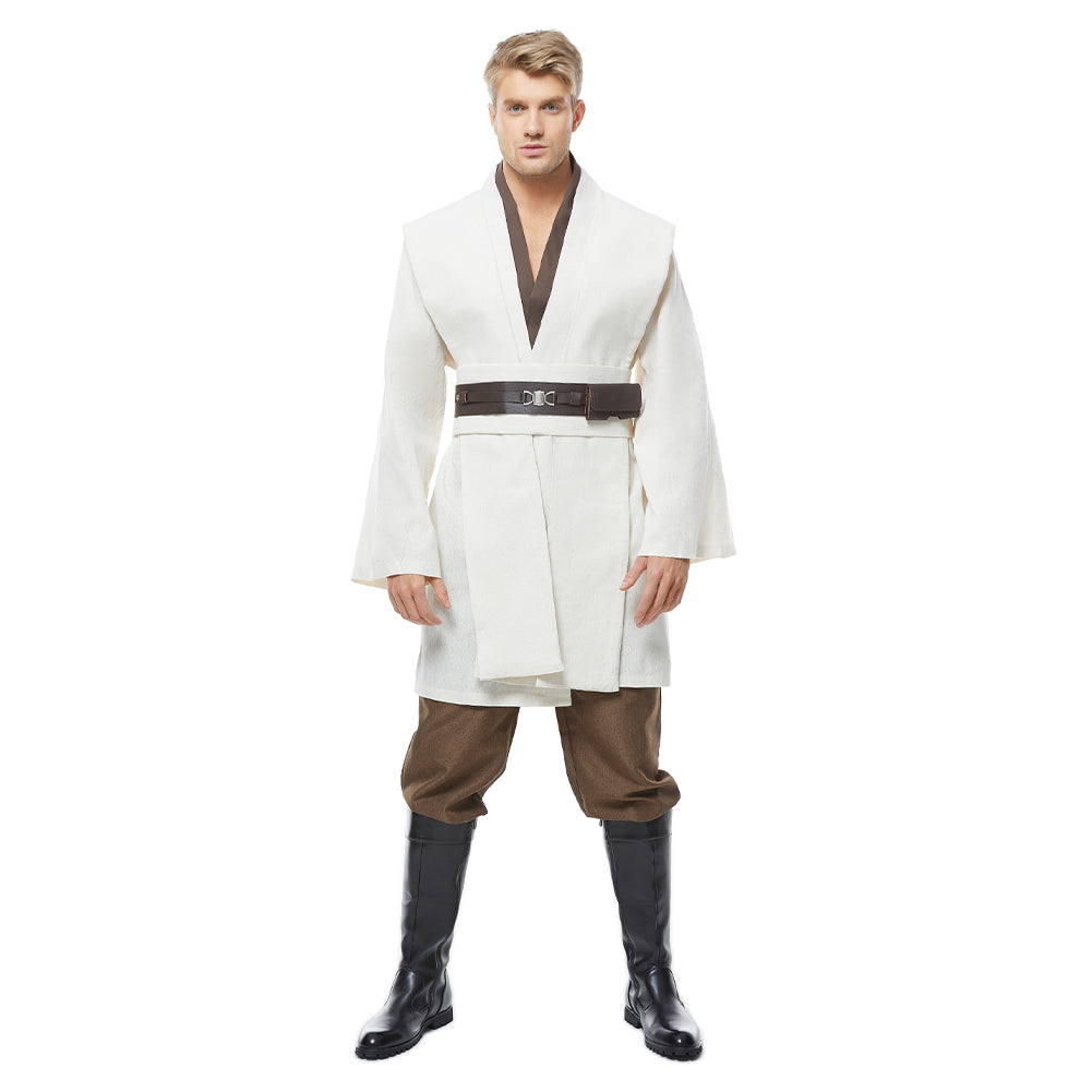 Kenobi Jedi Tunic White With Robe Halloween Costume