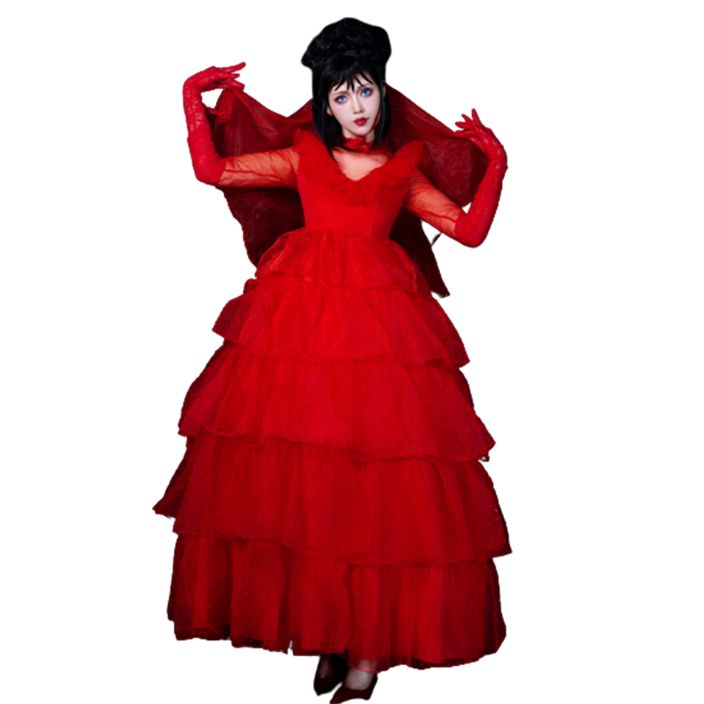 Lydia Red Wedding Dress Halloween Costume - Beetlejuice