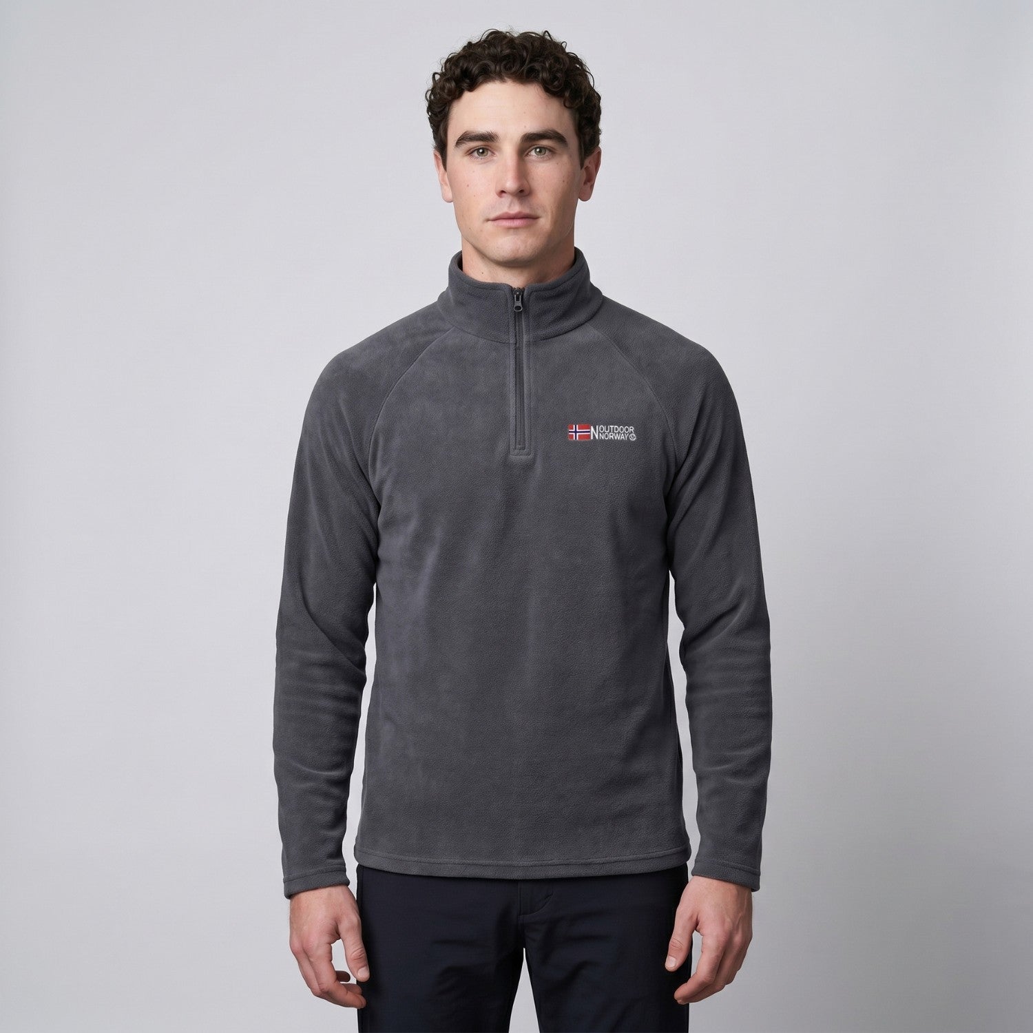 Men’s Quarter-Zip Fleece Pullover – Lightweight Hiking & Camping Mid-Layer