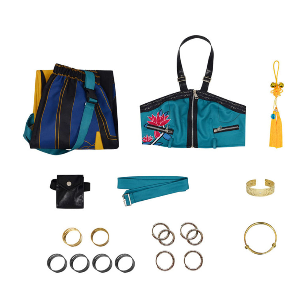 Kids' Rumi Mira Zoey Blue Yellow Set Halloween Costume