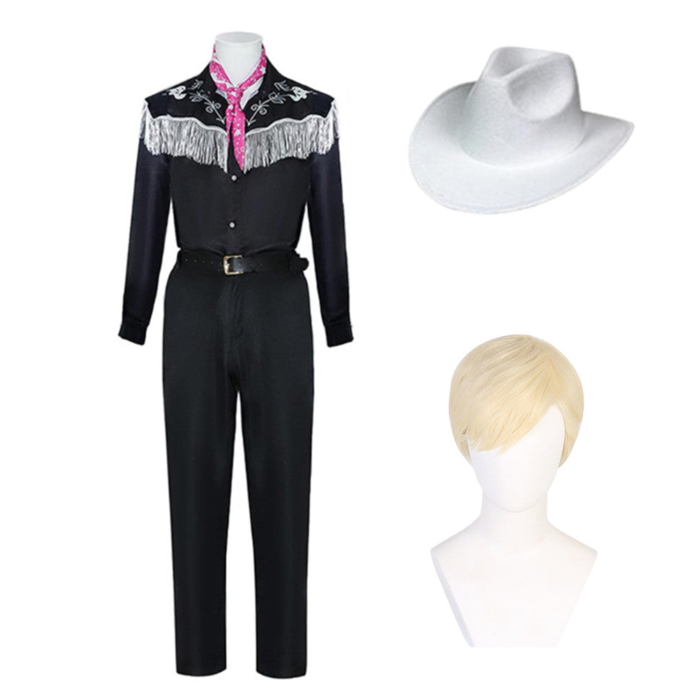 2023 Barbie Ken Western Cowboy Black Halloween Costume