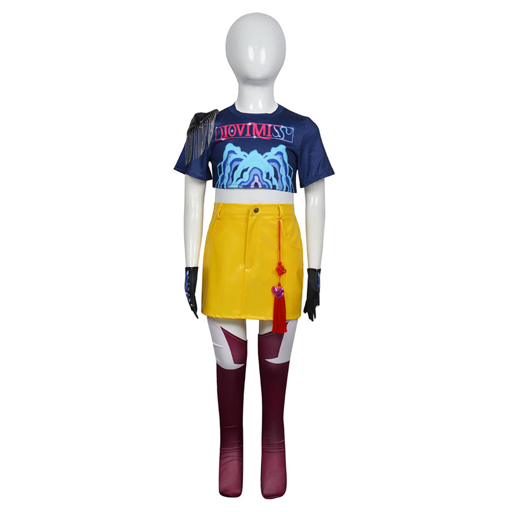 Kids' Rumi Mira Zoey Blue Yellow Set Halloween Costume